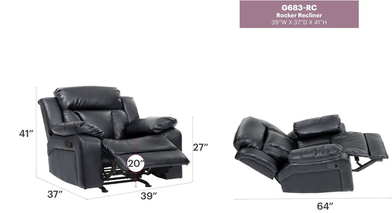 Comfortable Rocking Motion Recliner by Unique Piece Furniture