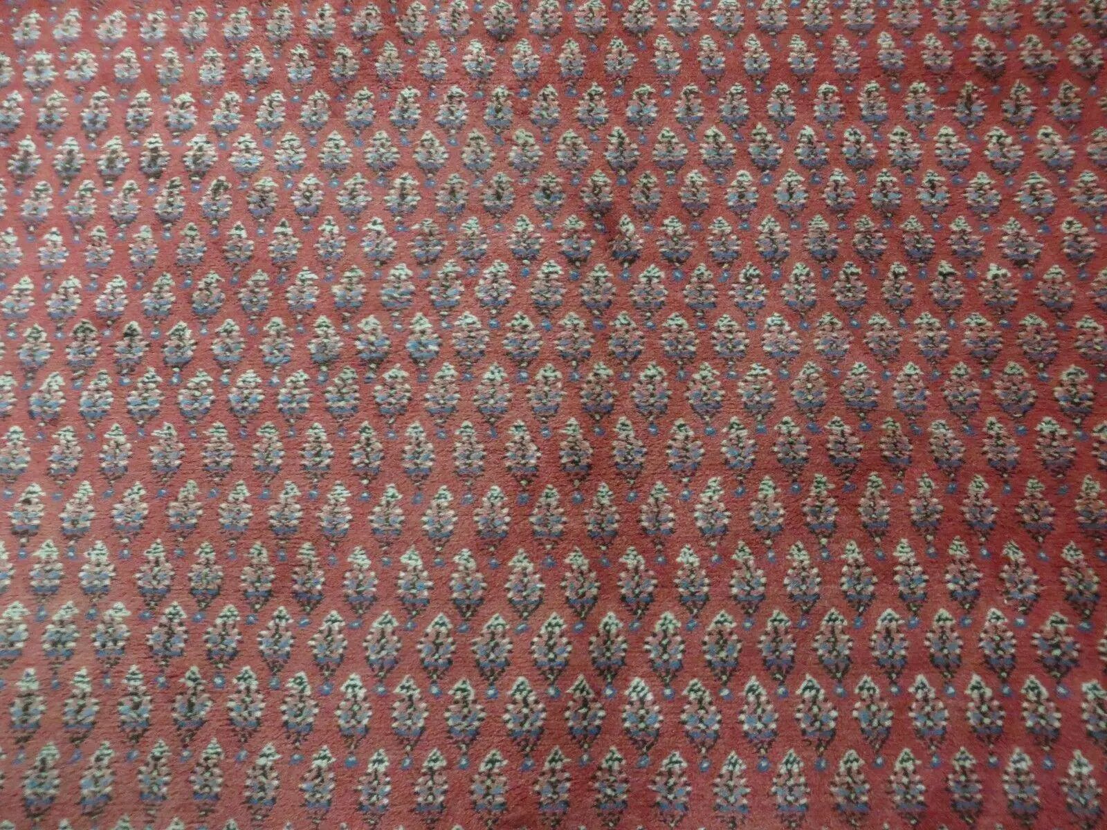7' X 9' Vintage India Oriental Paisley Handmade Wool Rug Red Vegetable Dyes by Jewel Rugs