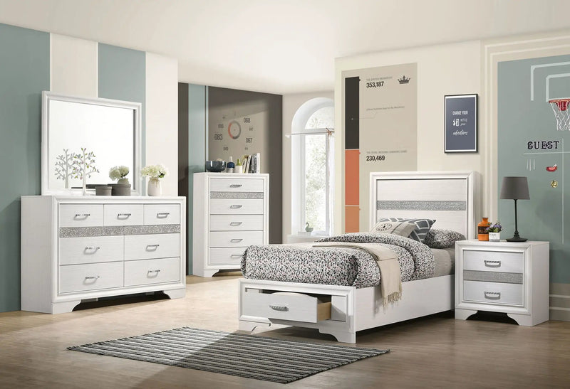 Miranda 5-piece Twin Bedroom Set White by Unique Piece Furniture