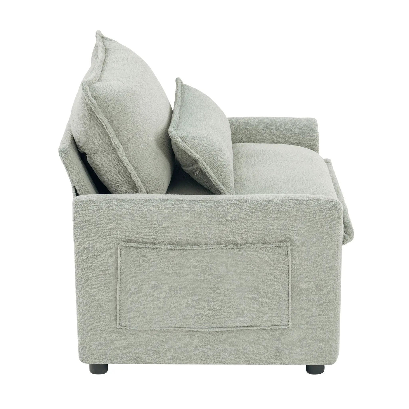 Modern Single Seat Accent Chair With Side Storage Pockets by HouseOfZazla