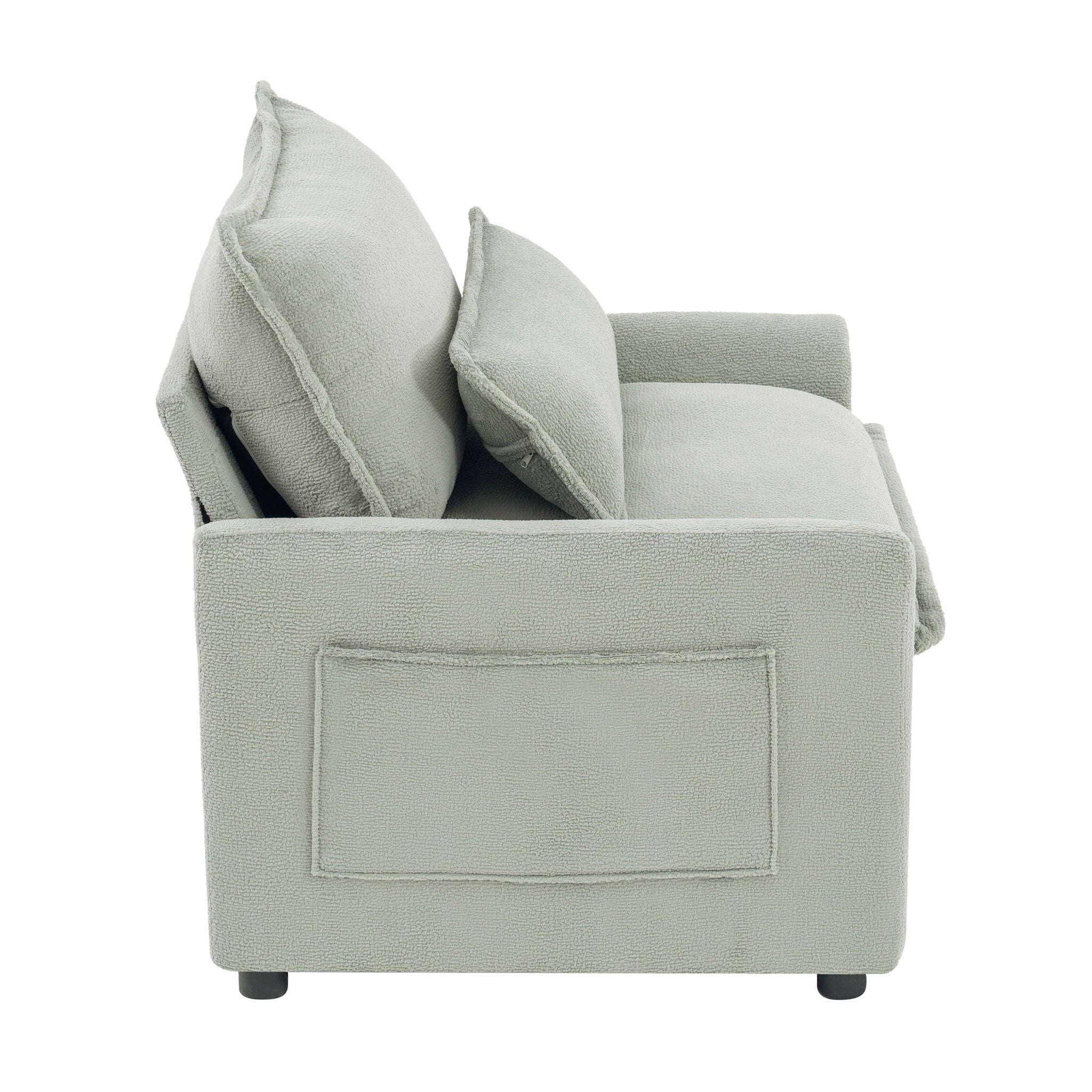 Modern Single Seat Accent Chair With Side Storage Pockets by HouseOfZazla