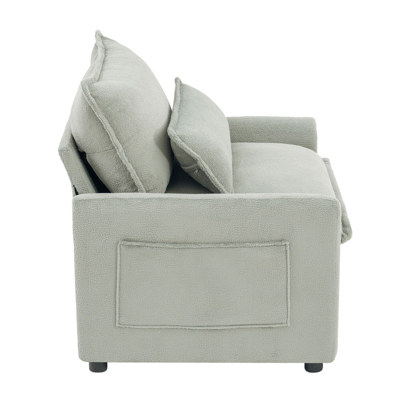 Modern Single Seat Accent Chair With Side Storage Pockets by HouseOfZazla