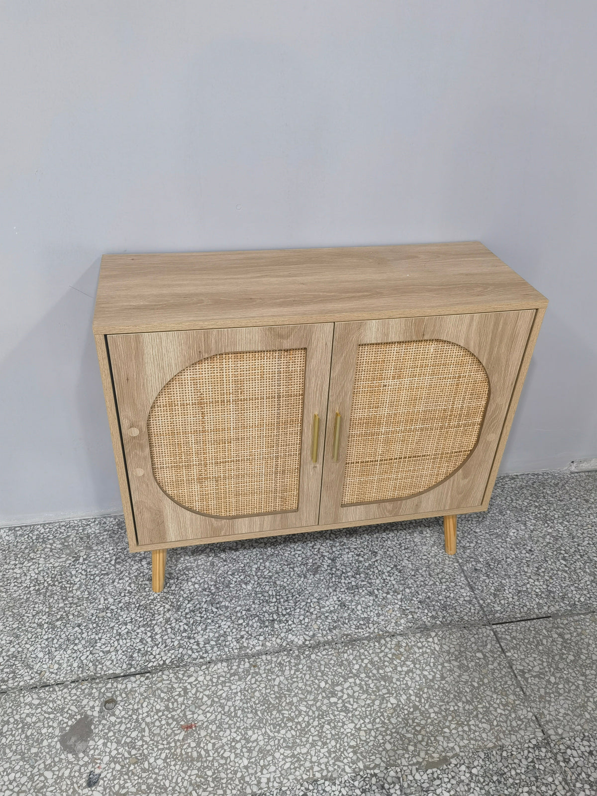 Buffet Cabinet with Storage with Modern Farmhouse Design - Black, photo 4 of 10