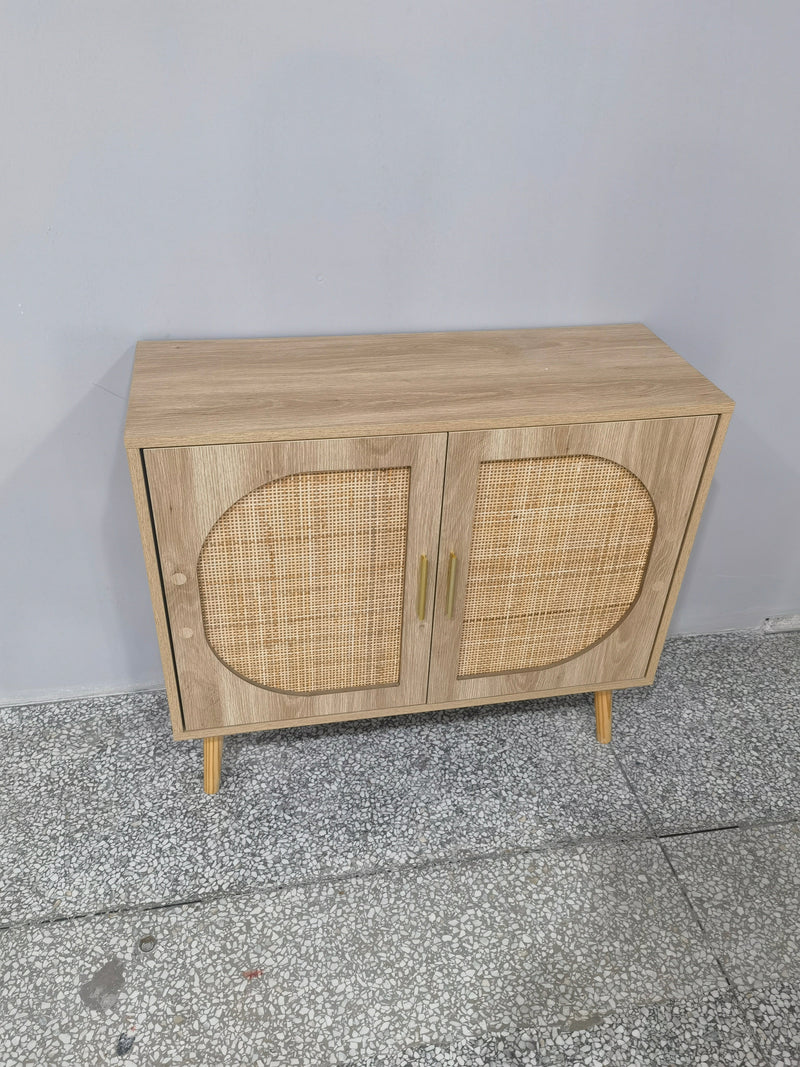 Buffet Cabinet with Storage with Modern Farmhouse Design - Black, photo 4 of 10