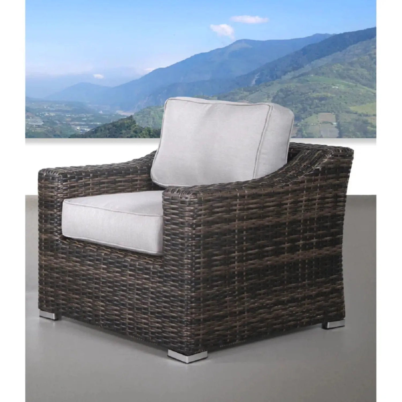 Outdoor Wicker Conversation Set With Cushions, All Weather by HouseOfZazla