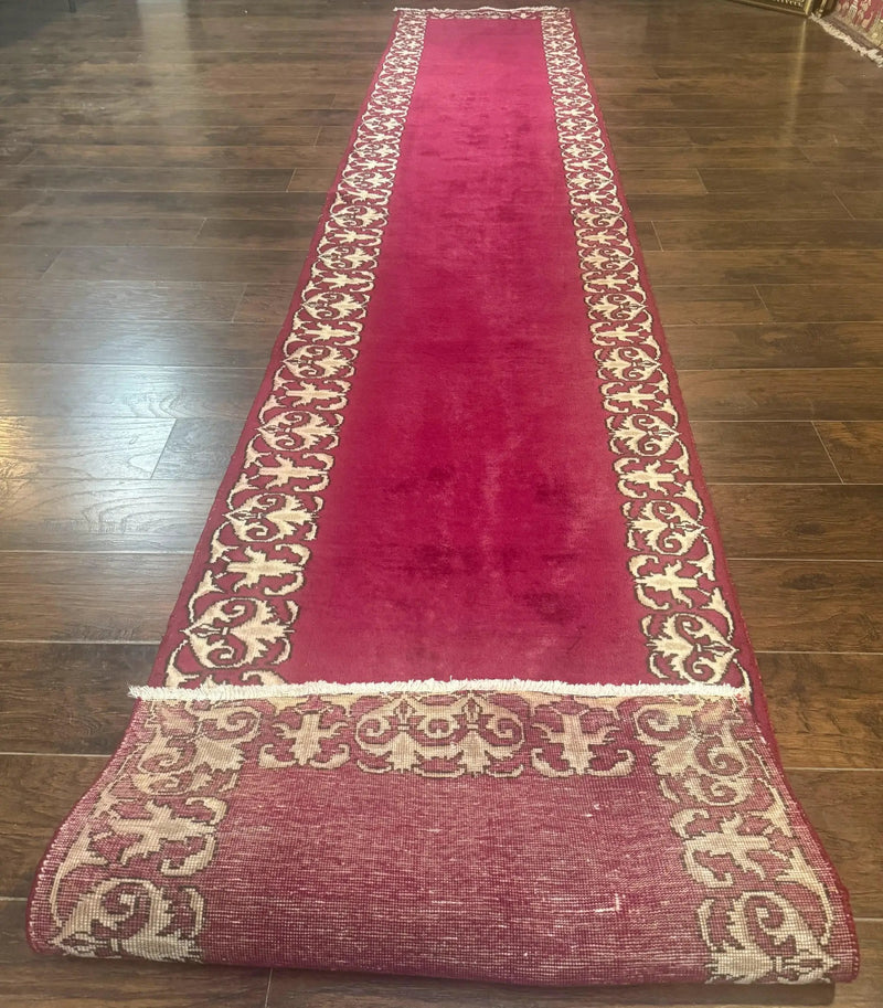 Red Persian Kerman Runner Rug 3x16 by Jewel Rugs