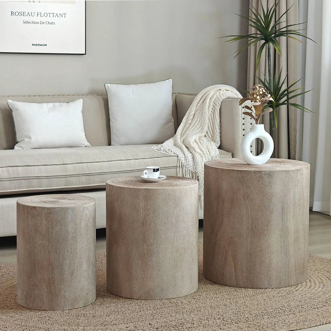 Cylinder Nesting Tables (Set of 3) by HouseOfZazla