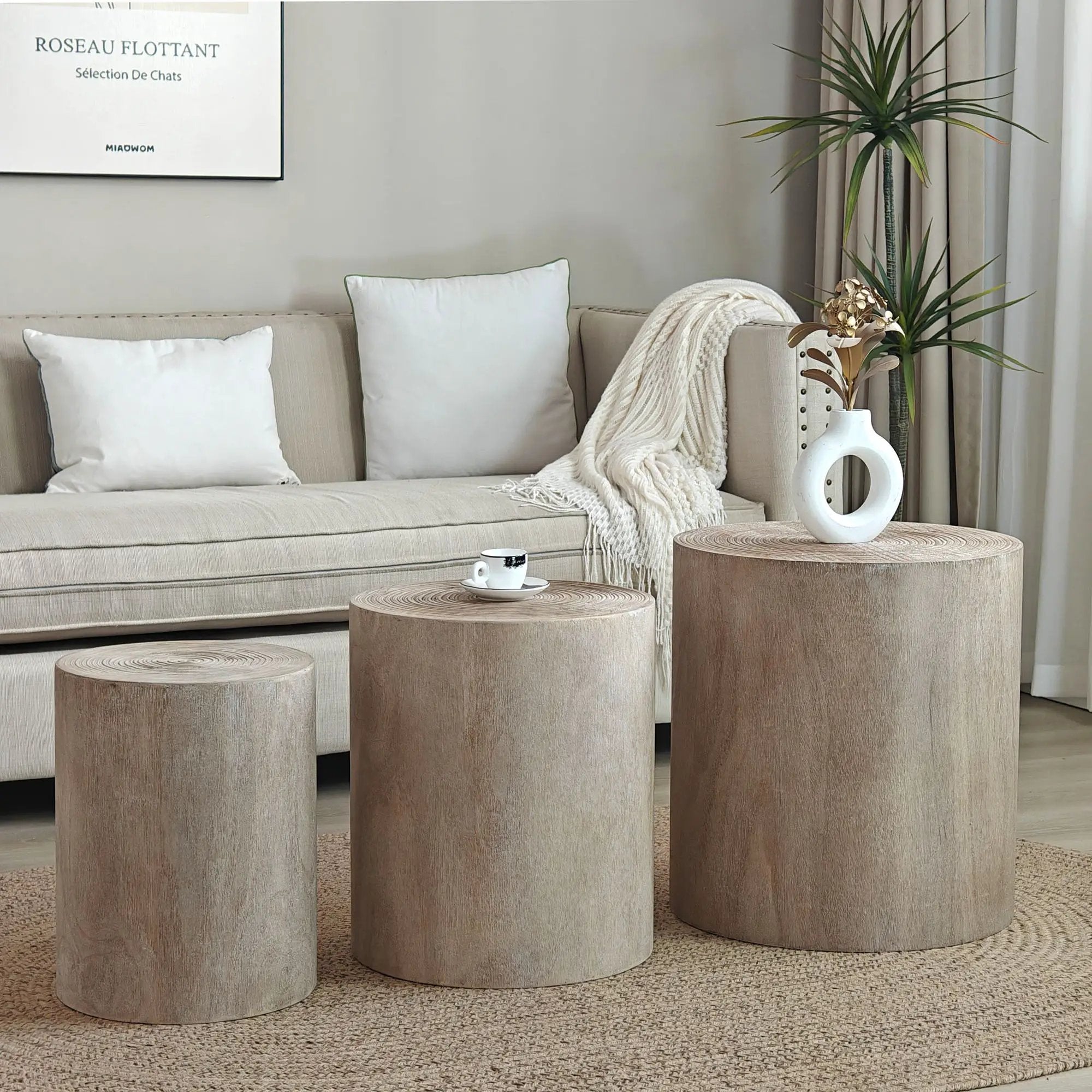 Cylinder Nesting Tables (Set of 3) by HouseOfZazla