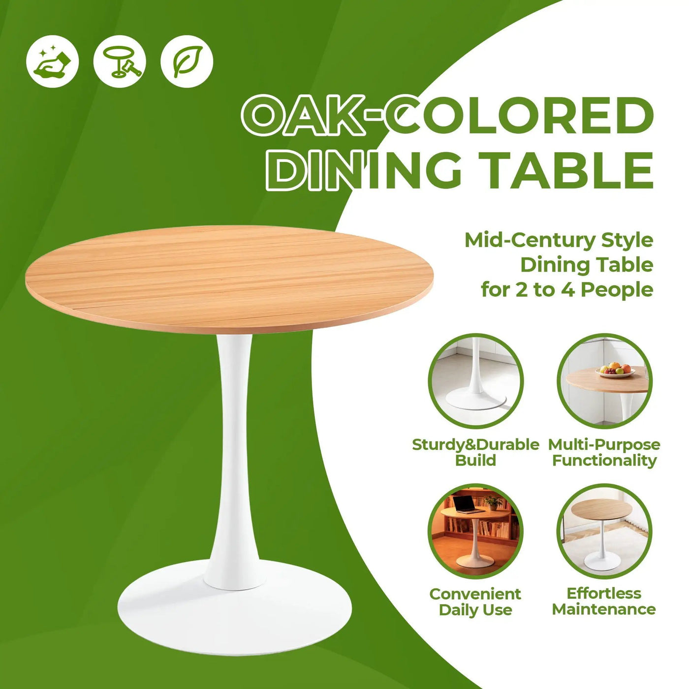 Mid-Century Tulip Table With Round Top and Pedestal Base by HouseOfZazla