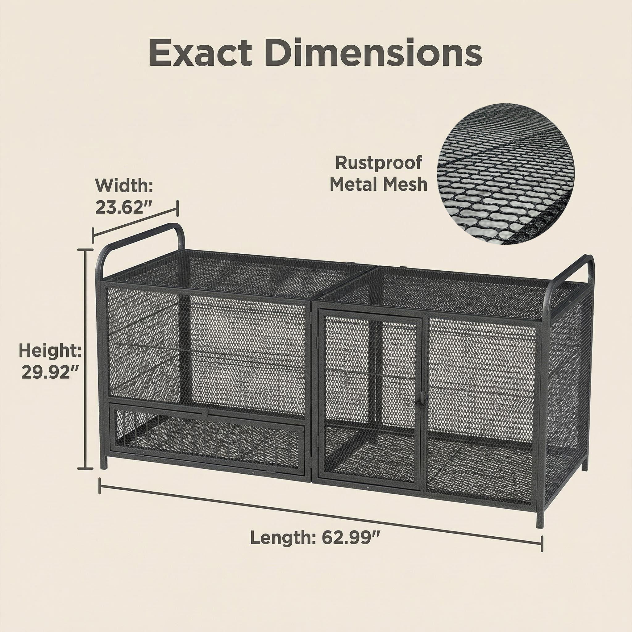 Chicken Cage, Poultry Breeding Coop - Black / Silver by HouseOfZazla
