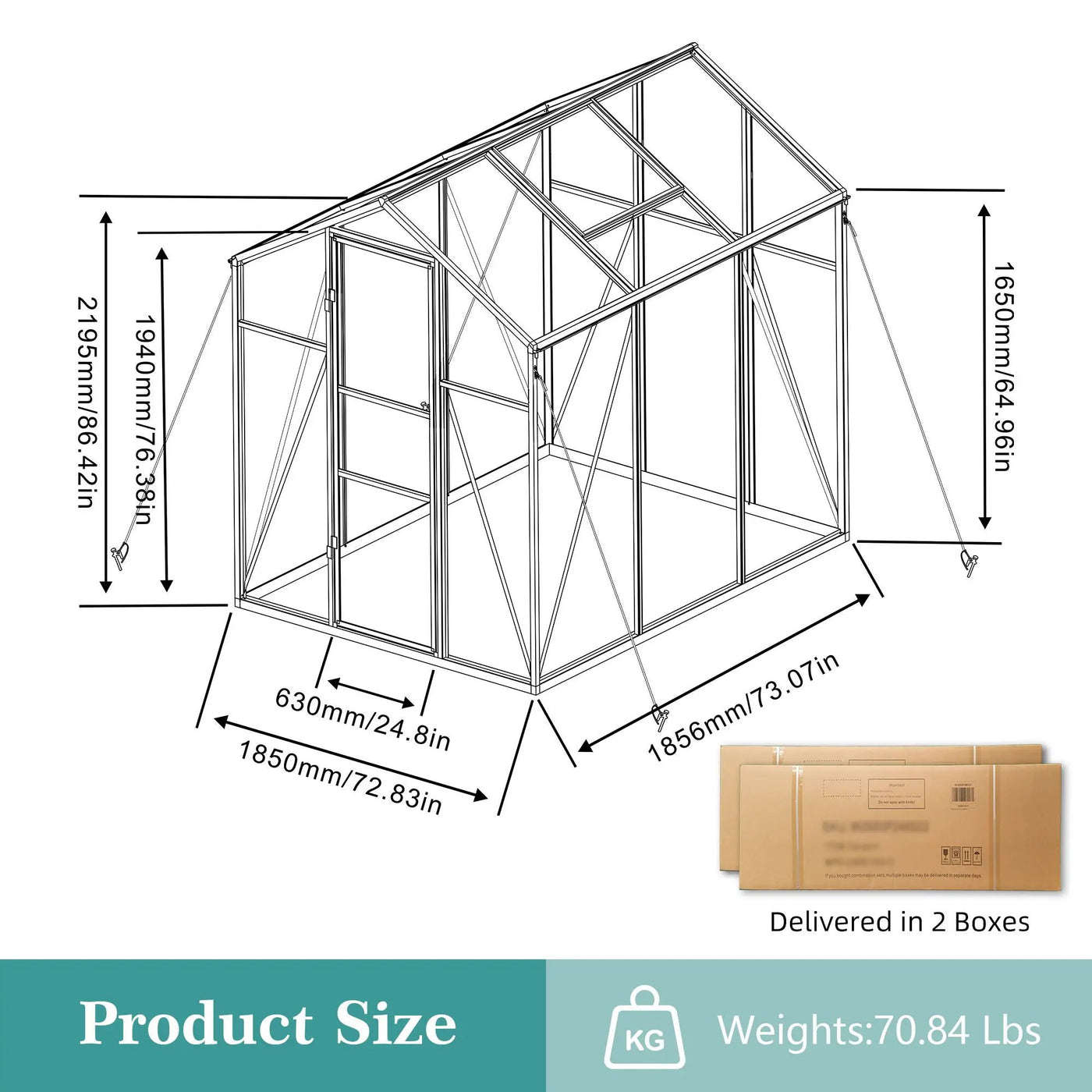 Gain Height Windproof Greenhouse With Raised Base by HouseOfZazla