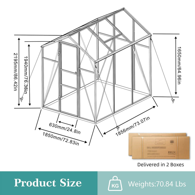 Gain Height Windproof Greenhouse With Raised Base by HouseOfZazla