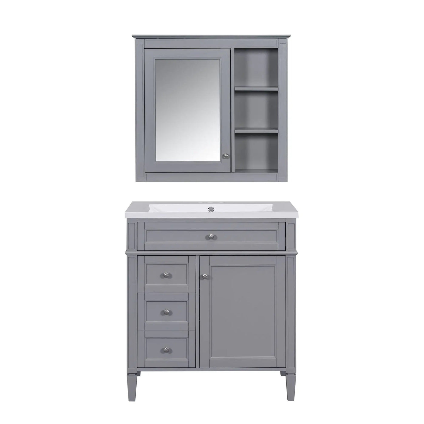 Bathroom Vanity With Medicine Cabinet and Storage by HouseOfZazla