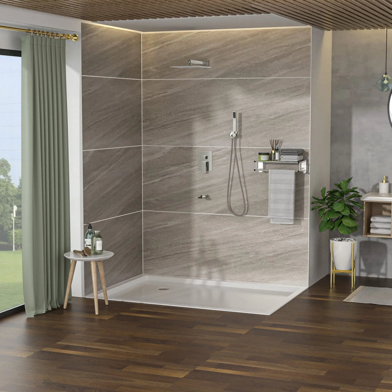 10" Wall Mounted Square Shower System With Rough In Valve by HouseOfZazla