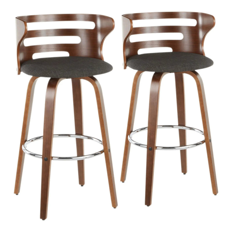 Cosini - Mid Century Modern Fixed Height Barstool With Swivel (Set of 2) by Unique Piece Furniture