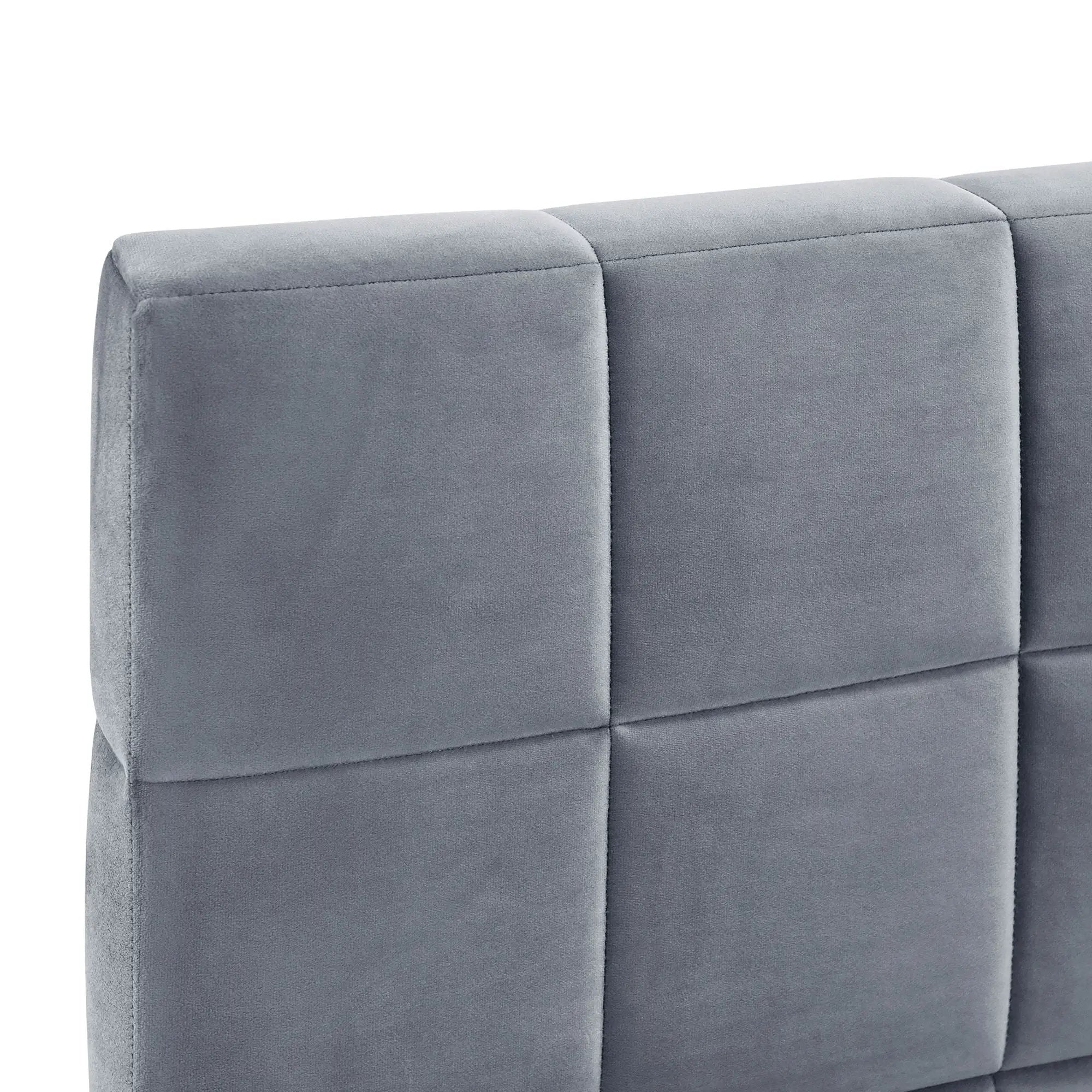 Full Size Upholstered Classic Mid Century Modern Daybed / Sofa Bed Frame, Elegant Design - Gray
