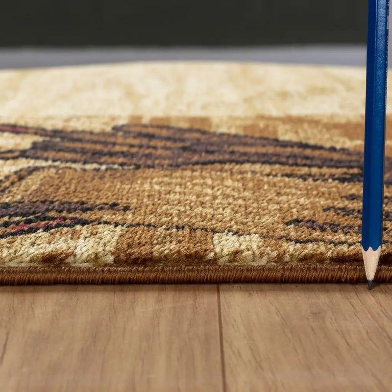 Tribes - 5'3" X 7'3" Southwest Area Rug Polypropylene - Beige by HouseOfZazla