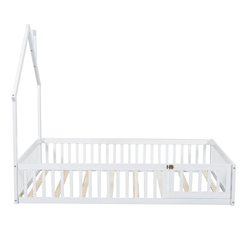 House Platform Bed With Guardrail