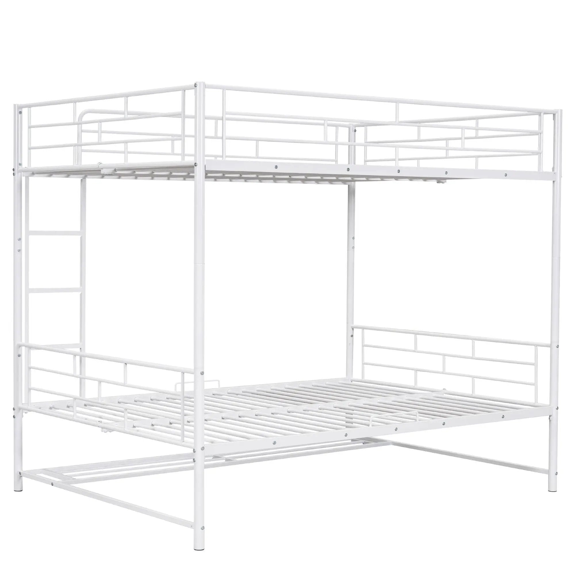 Metal Bunk Bed With Shelf And Guardrails by Unique Piece Furniture