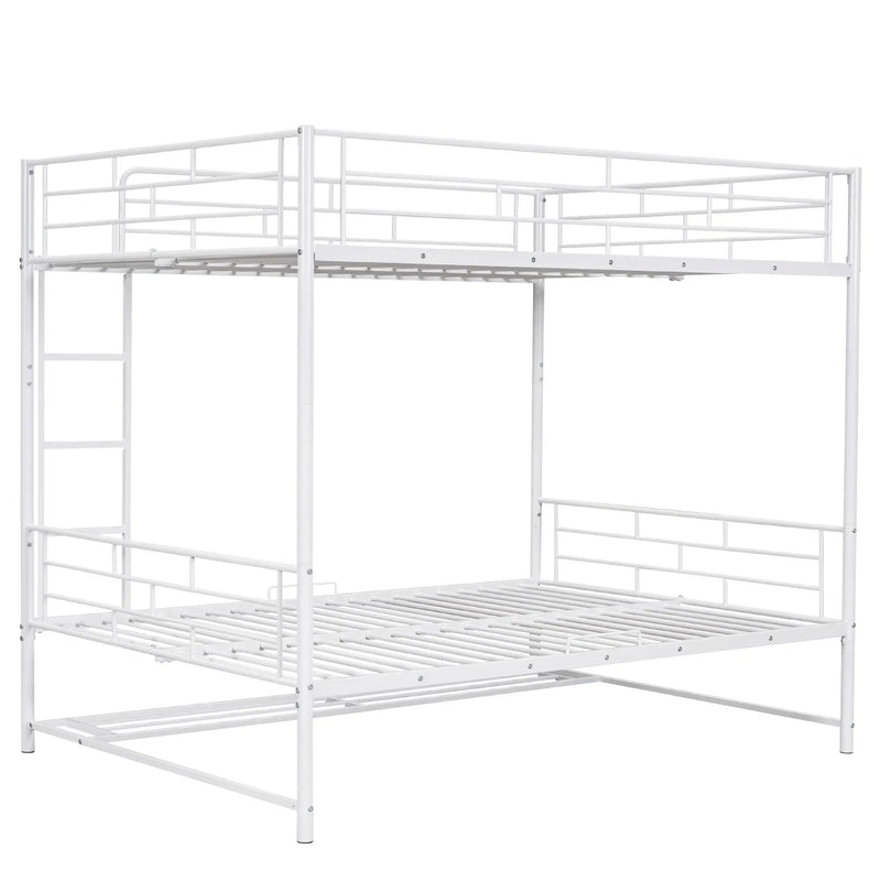 Metal Bunk Bed With Shelf And Guardrails by Unique Piece Furniture