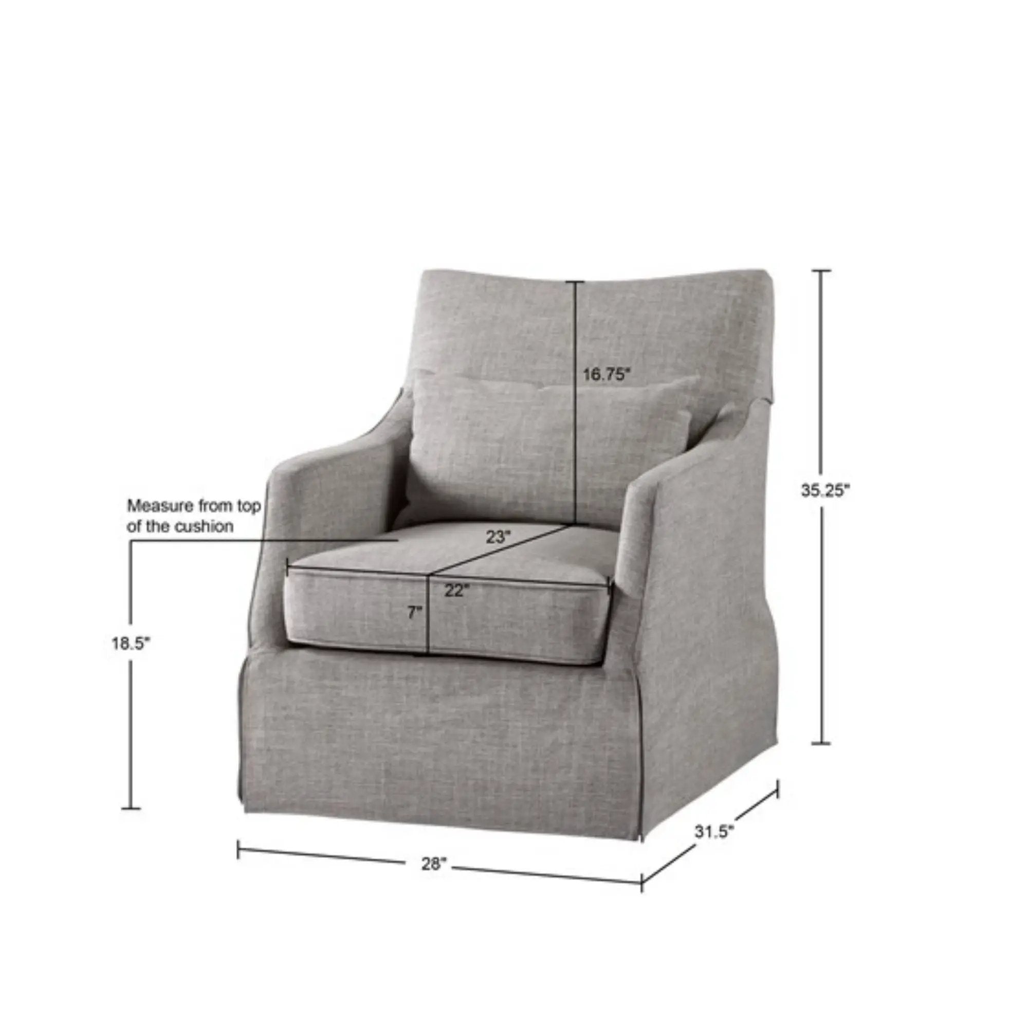 Traditional Design London Skirted Swivel Chair by HouseOfZazla