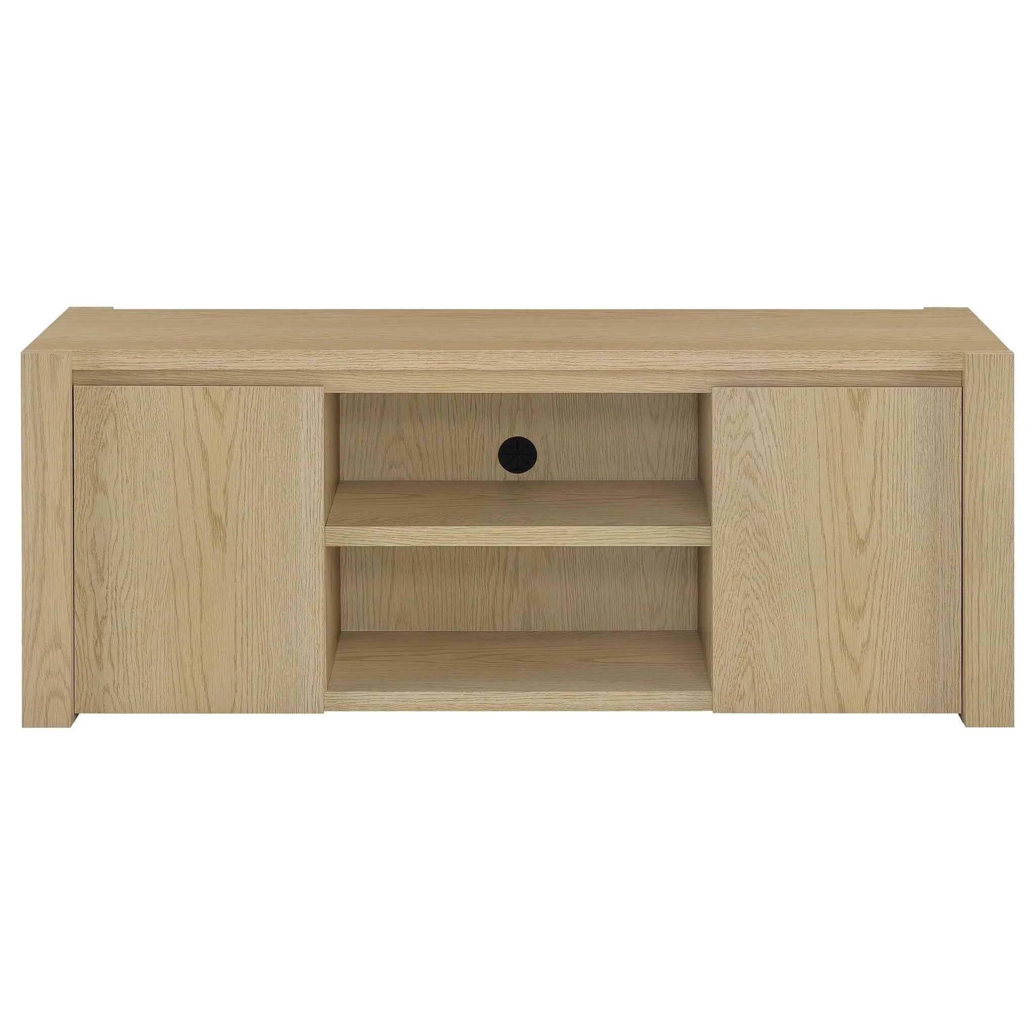 Laurelton 60-inch 2-door TV Stand Media Console Light Oak by Unique Piece Furniture