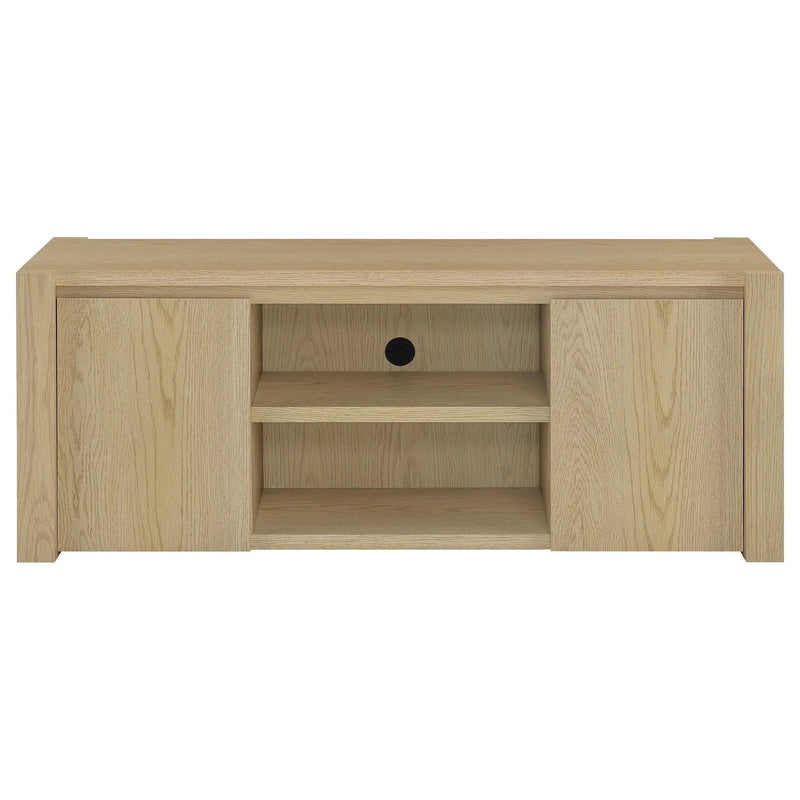 Laurelton 60-inch 2-door TV Stand Media Console Light Oak by Unique Piece Furniture
