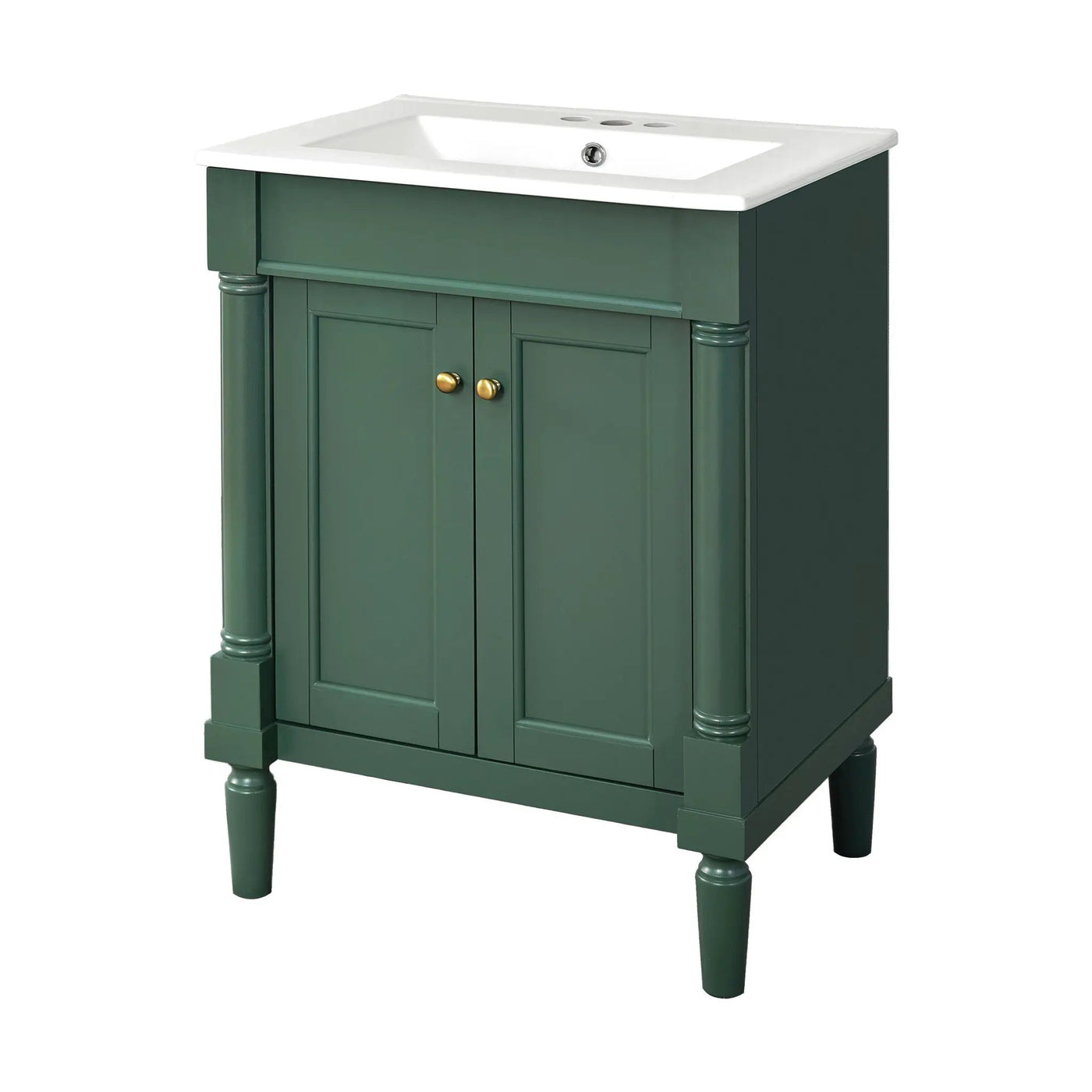 Bathroom Vanity With Top Sink, 2 Tier Storage Cabinet by HouseOfZazla