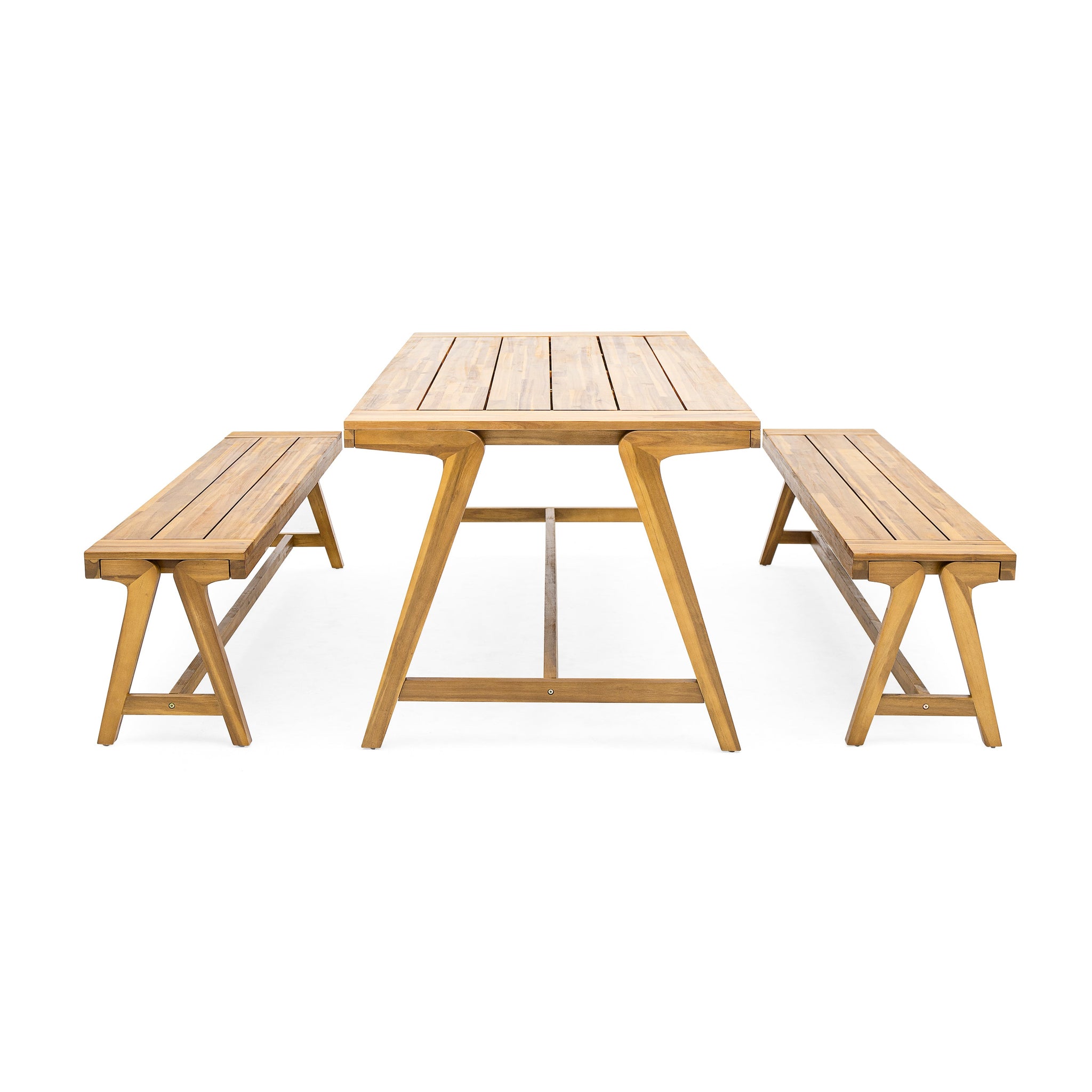 Outdoor 3-Piece Picnic Table Set in Acacia Wood by HouseOfZazla