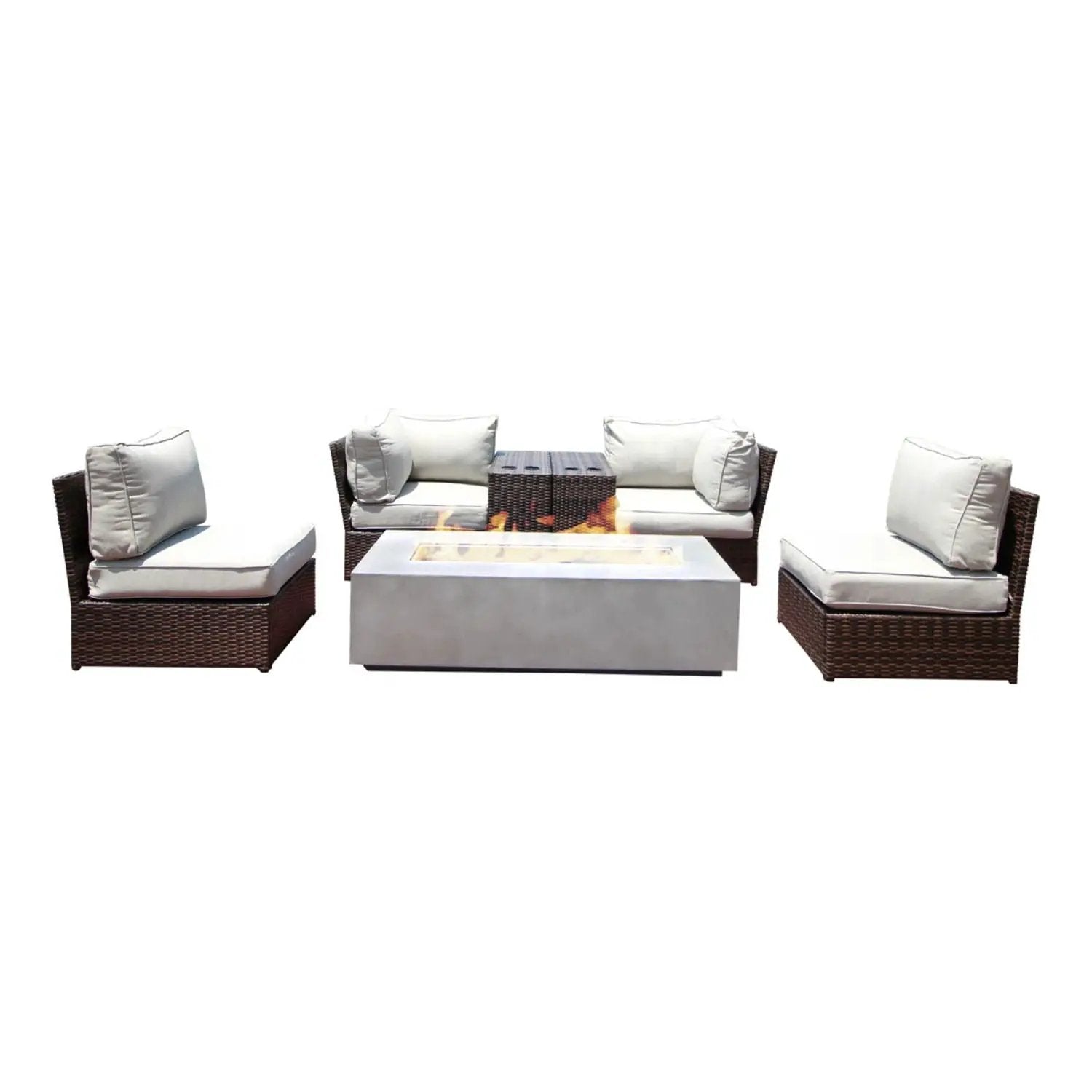 Outdoor Elegance Conversation Set With Fire Pit by HouseOfZazla