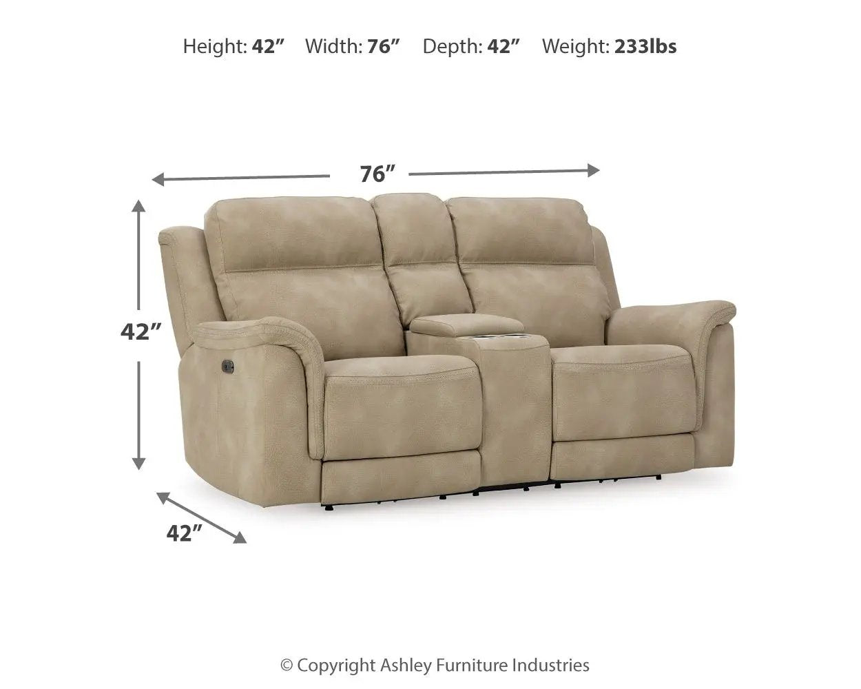 Next-Gen Durapella - Reclining Power Loveseat With Console by Unique Piece Furniture