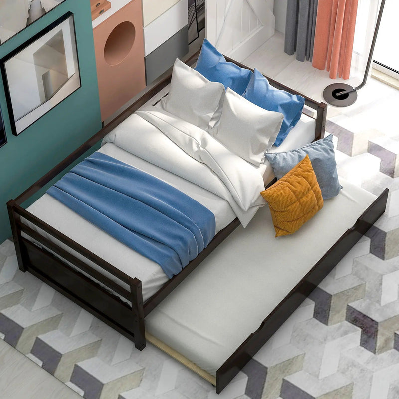 Twin Daybed With Trundle Frame Set by Unique Piece Furniture