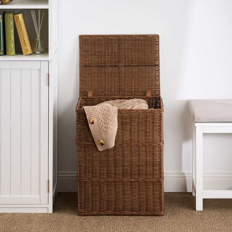 Joseph Rectangular Woven Resin Wicker Laundry Hamper by HouseOfZazla