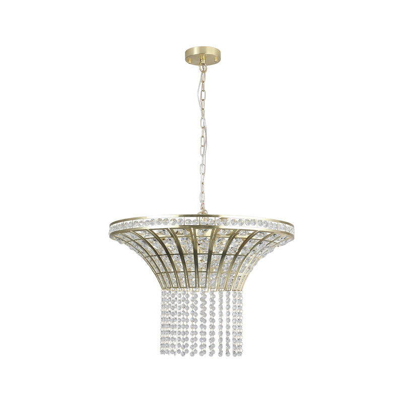 8-Light 23.6' Wide Crystal Waterfall Chandelier by HouseOfZazla