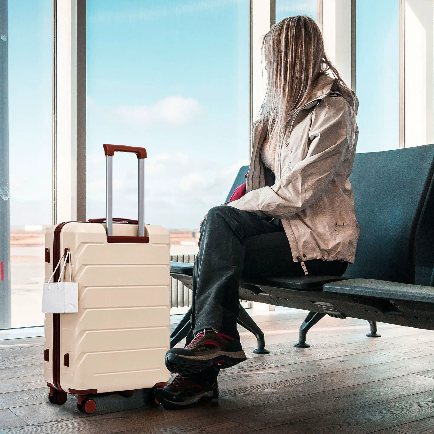 3 Pieces Set 20" / 24" / 28" Spinner Wheel Luggage With Combination Lock by HouseOfZazla