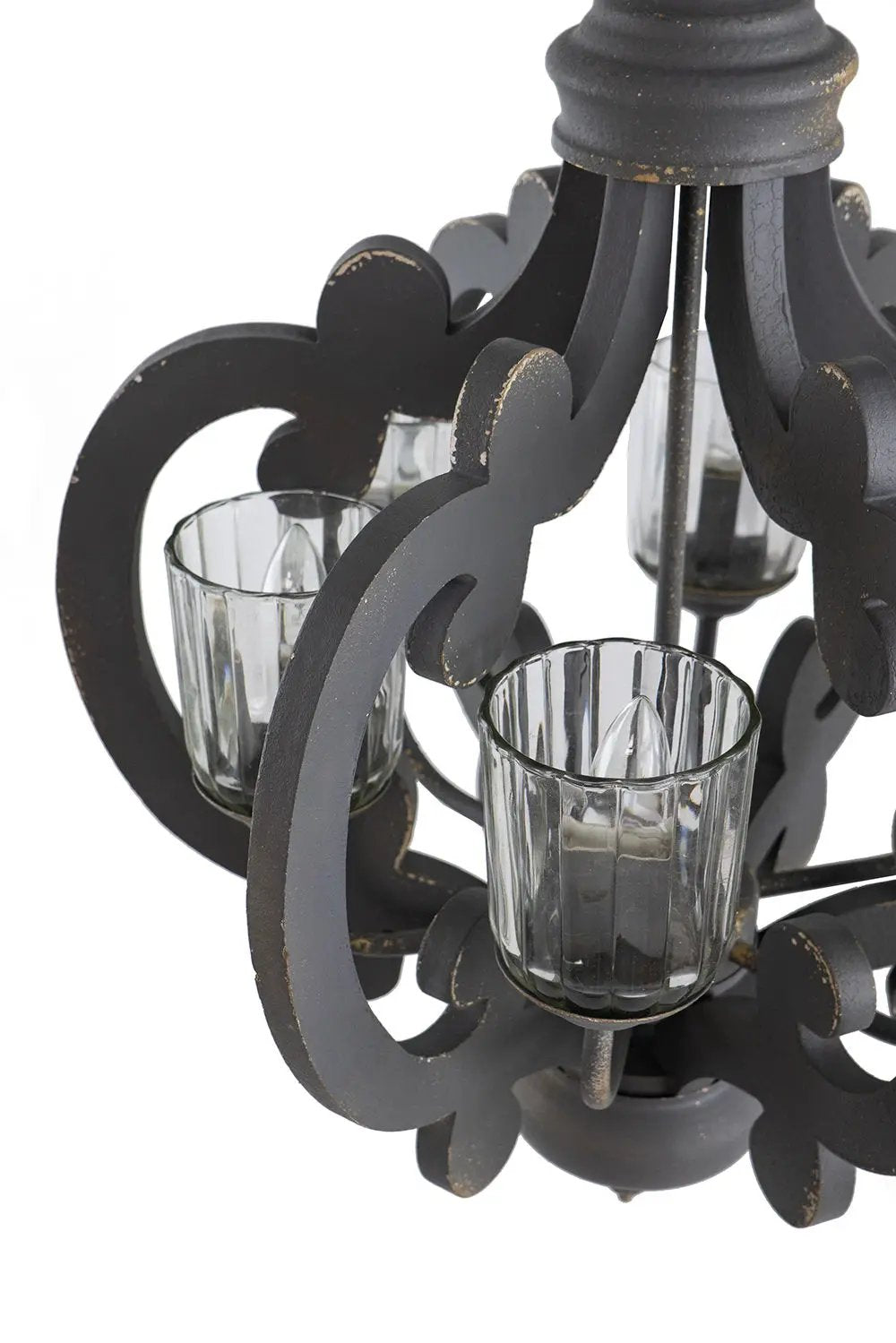 Farmhouse Chandelier, 6 Light Wood Chandelier Pendant Light Fixture With Adjustable Chain For Dining Room Living Room Entryway, Bulb Not Included by HouseOfZazla
