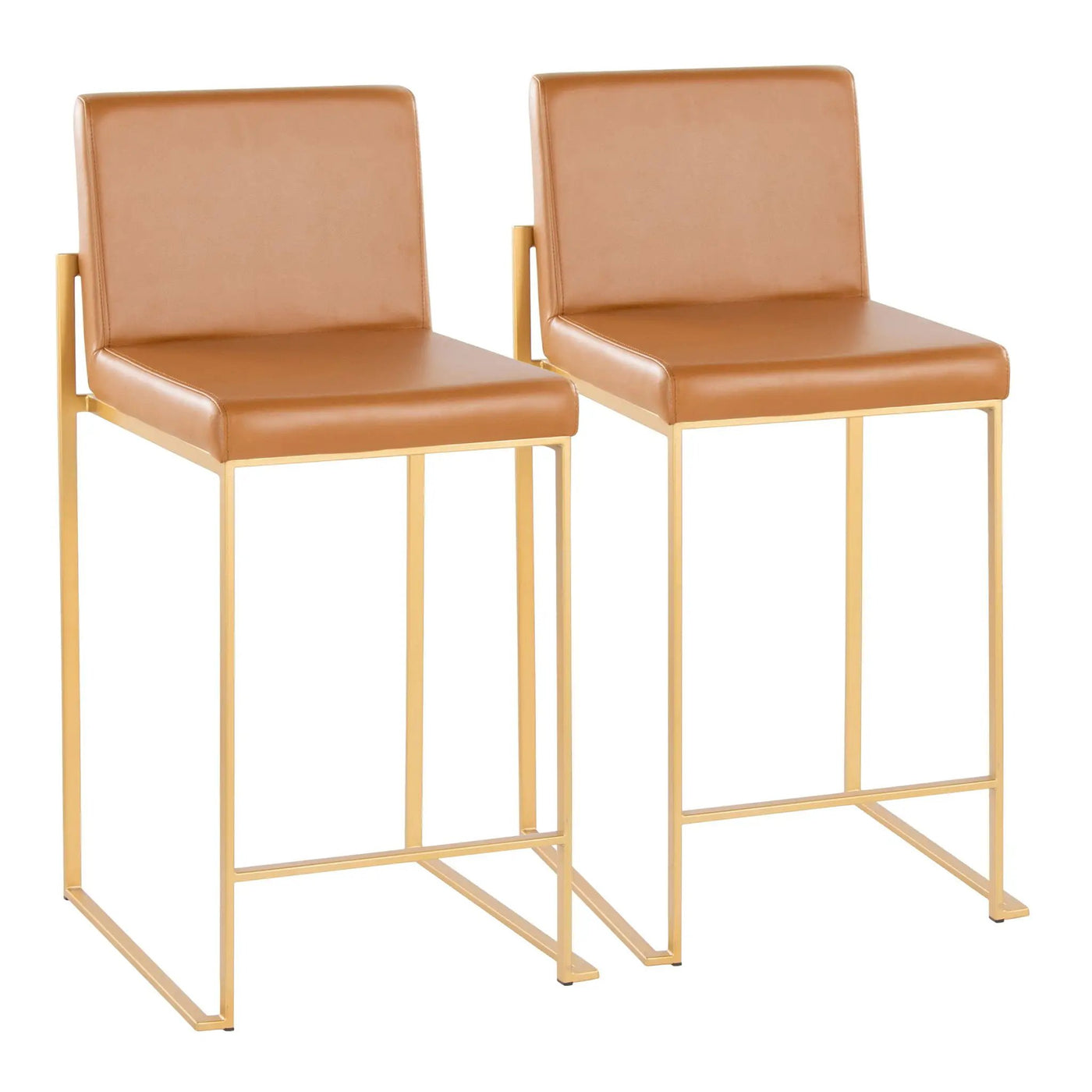 Fuji - Contemporary High Back Barstool (Set of 2) by HouseOfZazla
