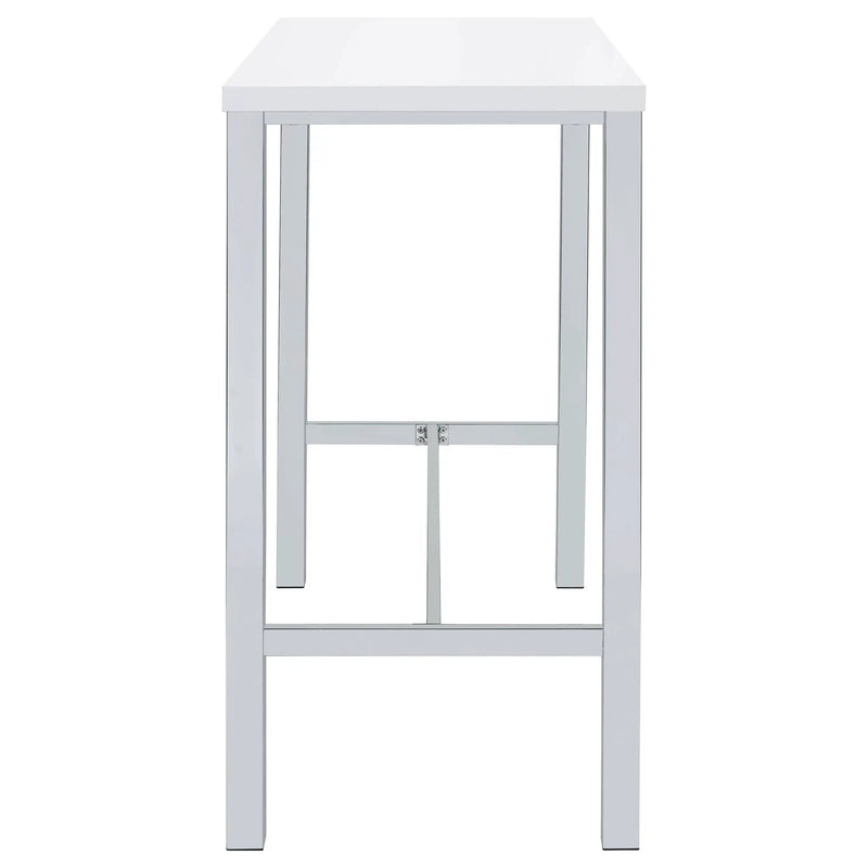 Natividad 5-piece Pub Height Bar Table Set White High Gloss by Unique Piece Furniture
