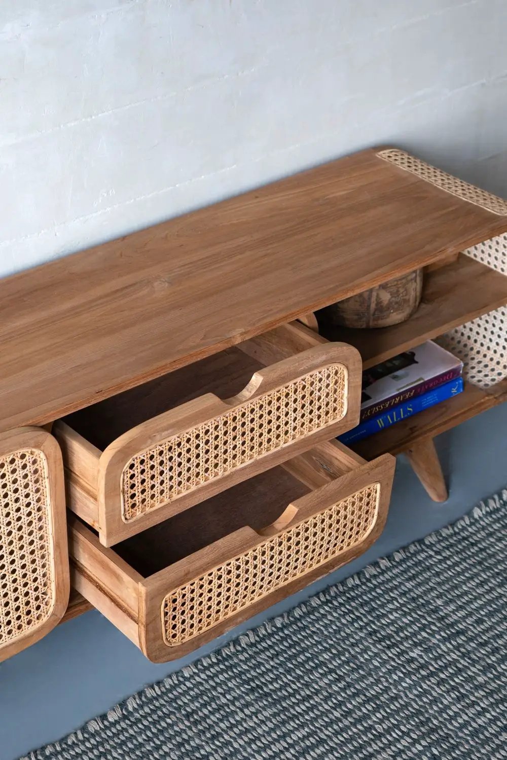 Teak Cabinet - Natural Wood / Brown by HouseOfZazla