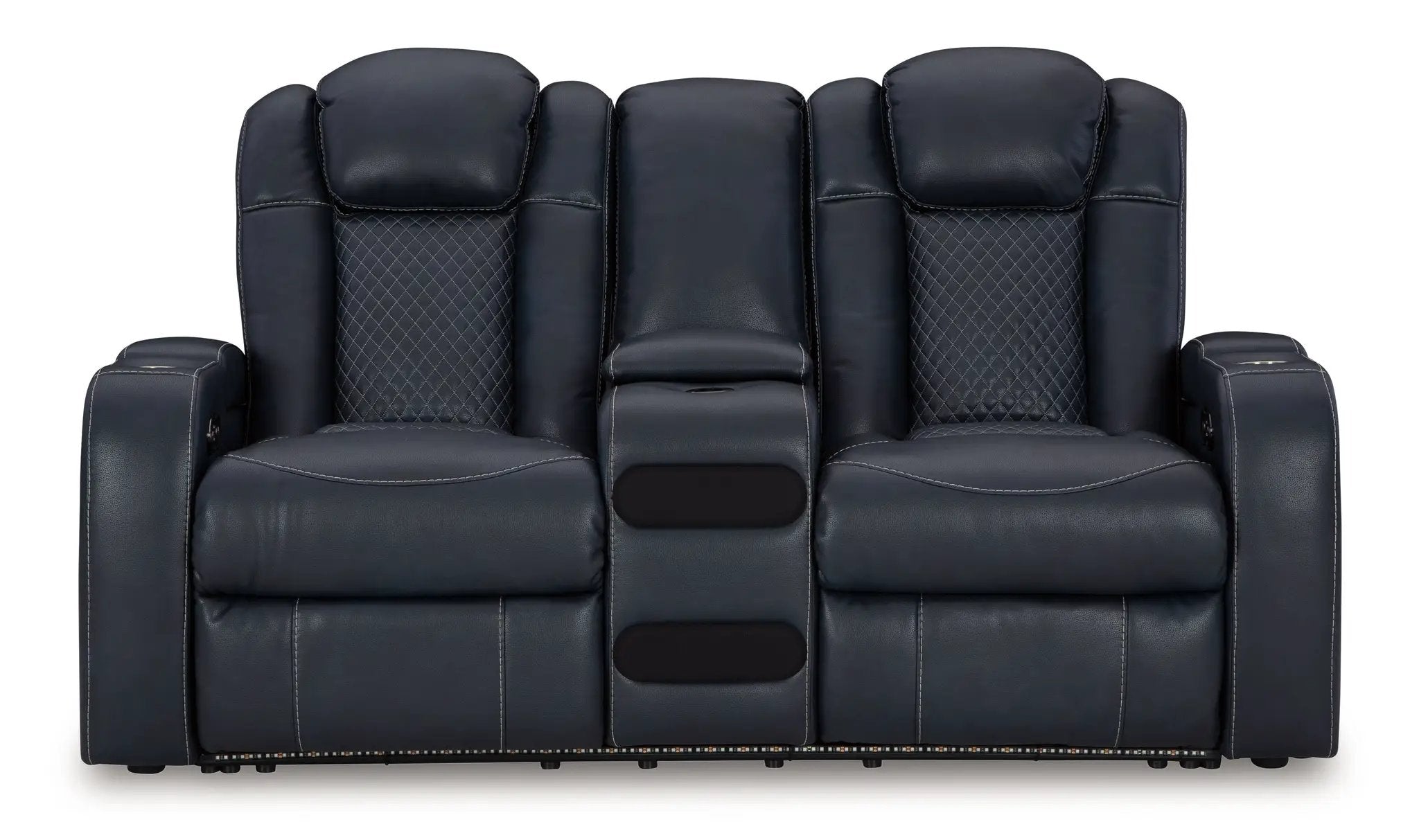 Fyne-dyme - Power Reclining Loveseat With Console/Adj Hdrst by Unique Piece Furniture