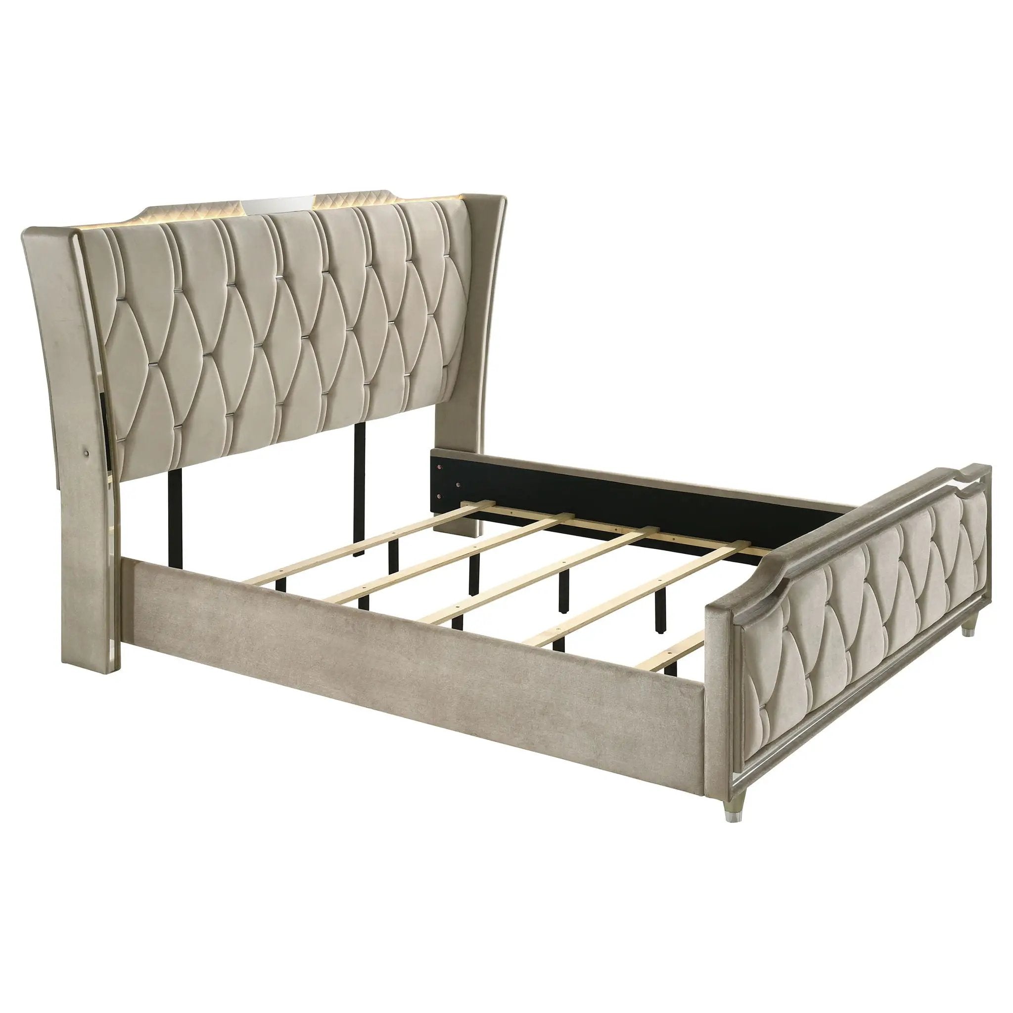 Lorient 5-piece California King Bedroom Set Ivory and Camel by Unique Piece Furniture