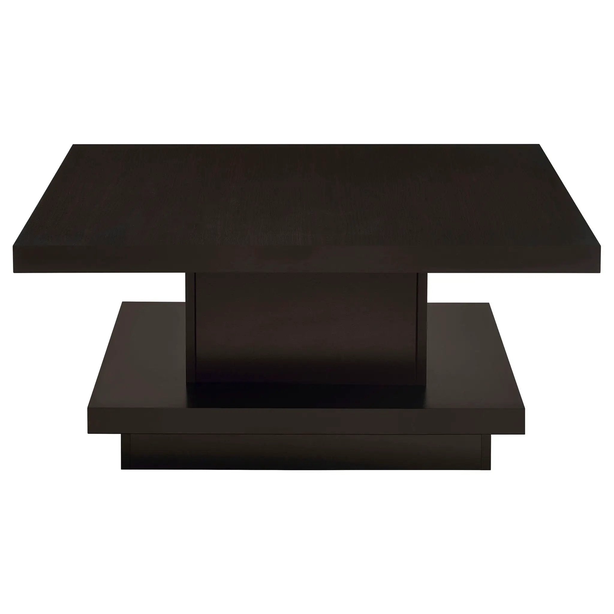 Reston Square Engineered Wood Coffee Table with Casters Cappuccino by Unique Piece Furniture