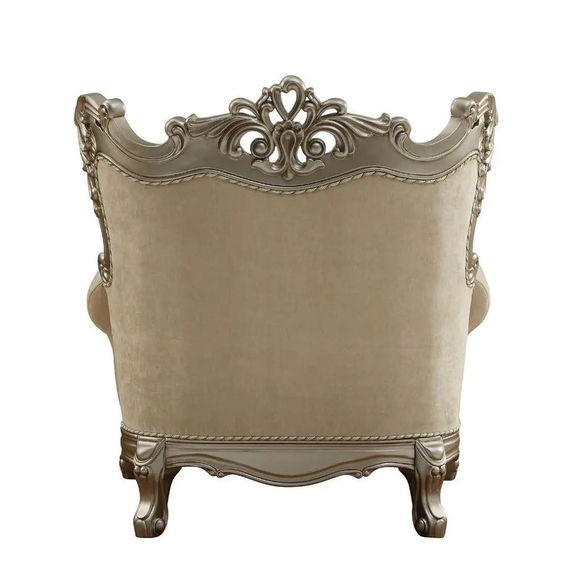 Ranita - Chair With 2 Pillows - Fabric & Champagne by Unique Piece Furniture