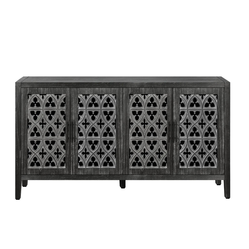 Hollow Four Door Antique Cabinet, American Country Style by HouseOfZazla