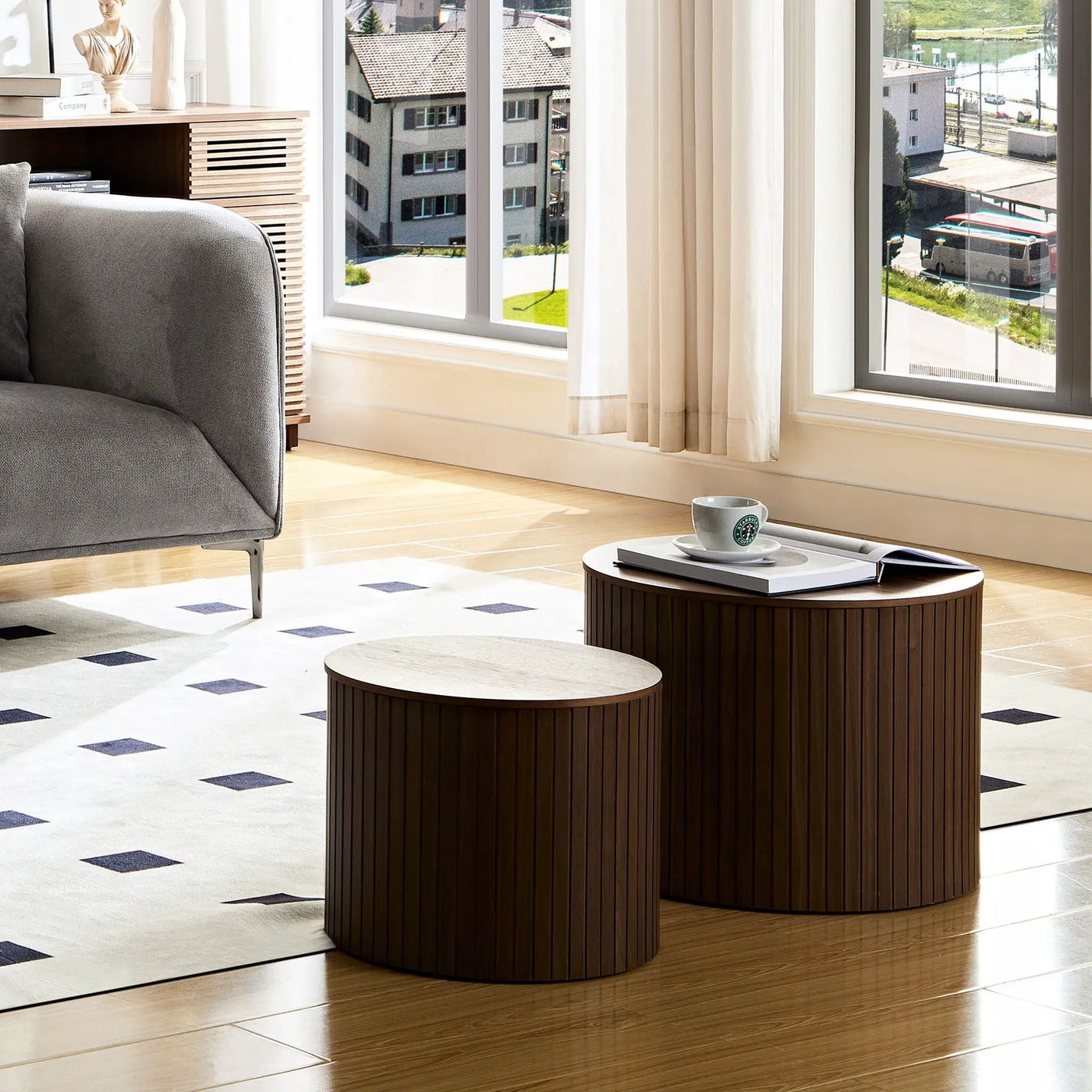 Handcrafted Nested Table Set, 2 Pieces by HouseOfZazla