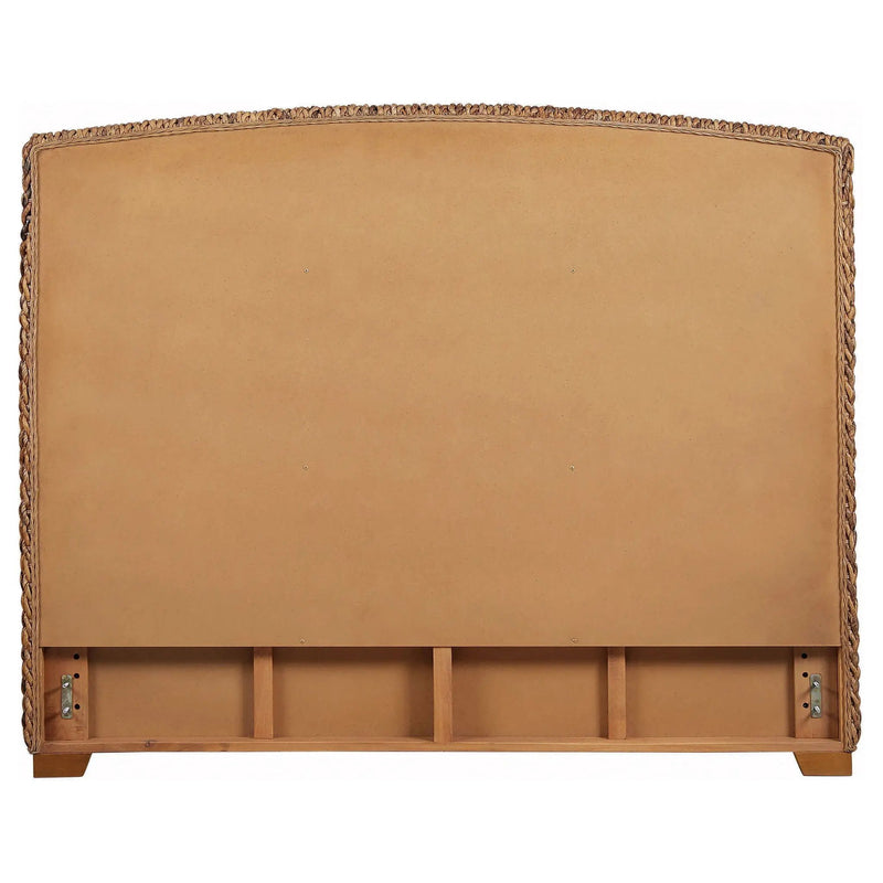 Laughton Woven Banana Leaf California King Headboard Amber by Unique Piece Furniture