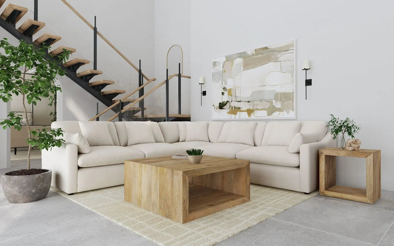 Hobson 5-piece Upholstered Modular Sectional Sofa Ivory by Unique Piece Furniture