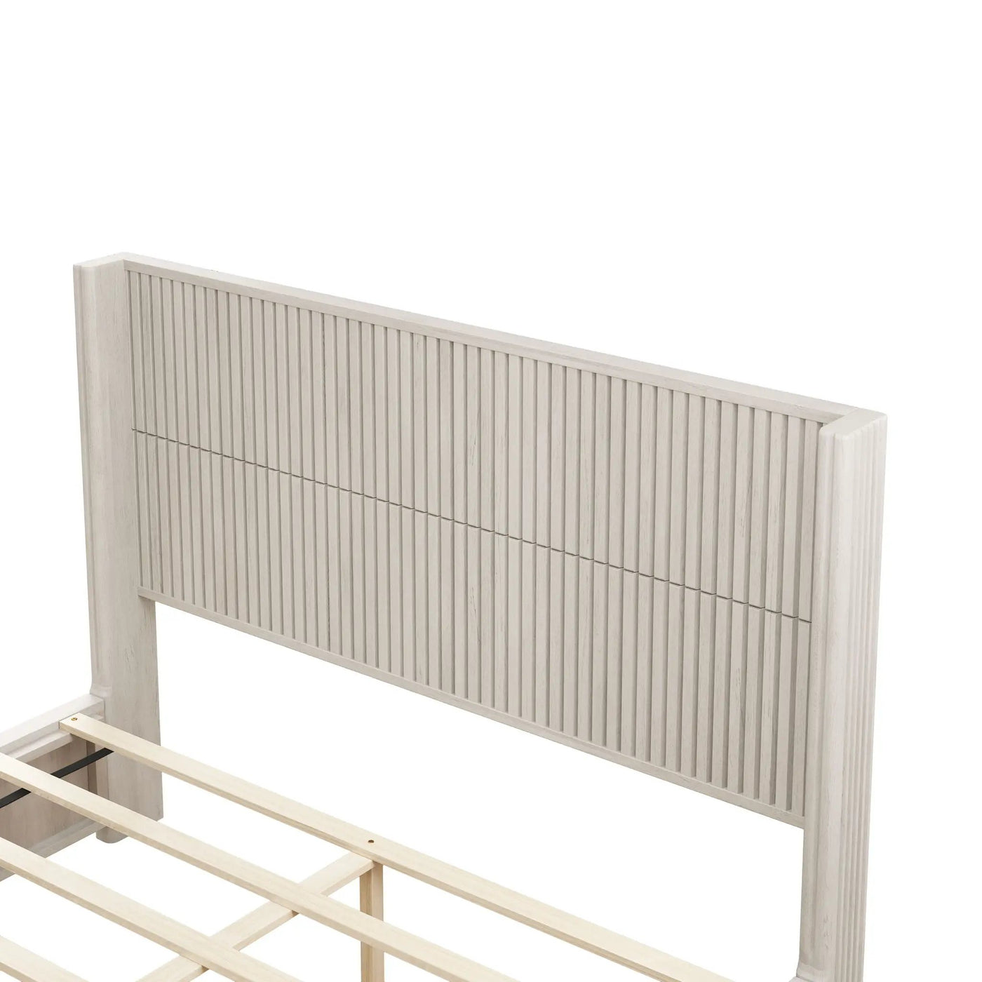 Platform Bed Frame With Headboard, Floor Standing Design by HouseOfZazla