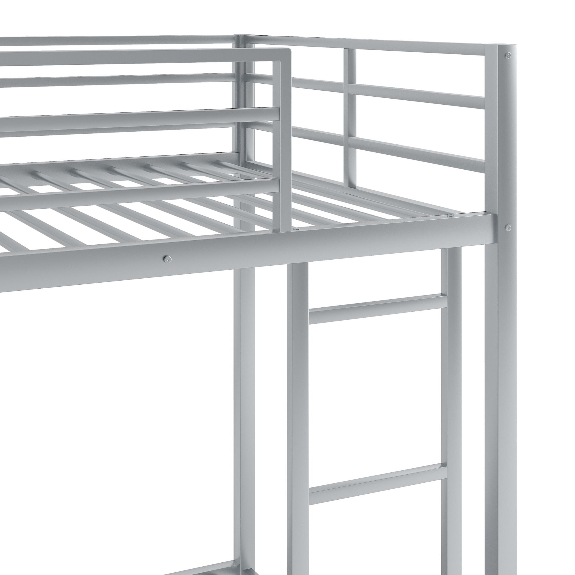 Metal Bunk Bed, Low Bunk Bed With Ladder by HouseOfZazla