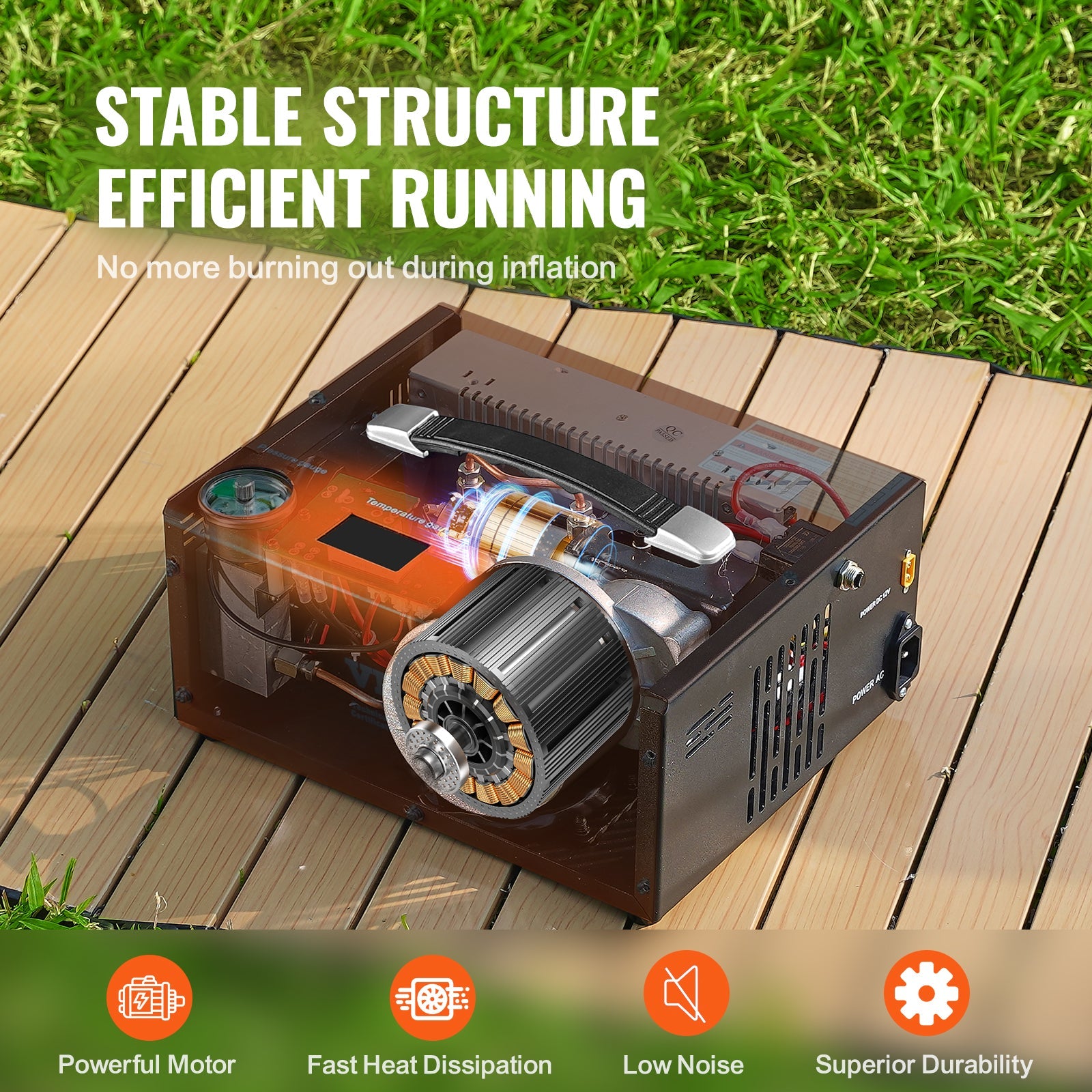 PCP Air Compressor, 4500PSI Portable with Auto-Stop and Built-In Converter by HouseOfZazla